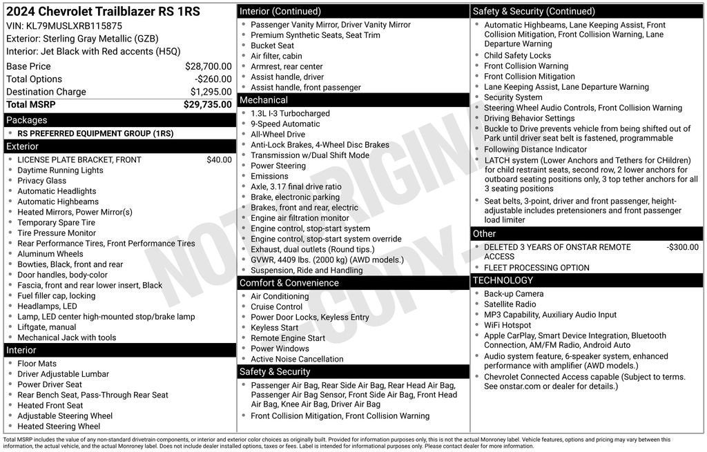 2024 Chevrolet Trailblazer RS