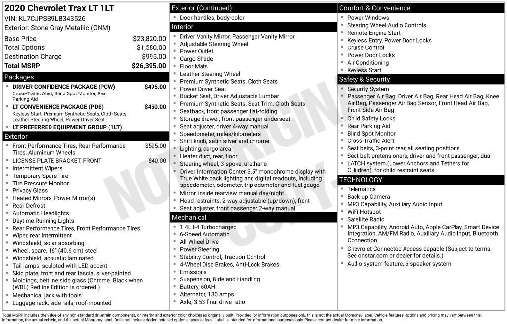 2020 Chevrolet Trax LT