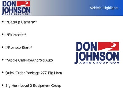 2021 RAM 1500 Big Horn Crew Cab 4x4 5'7' Box