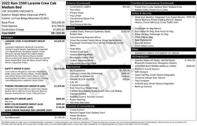2022 RAM 2500 Laramie Crew Cab 4x4 6'4' Box