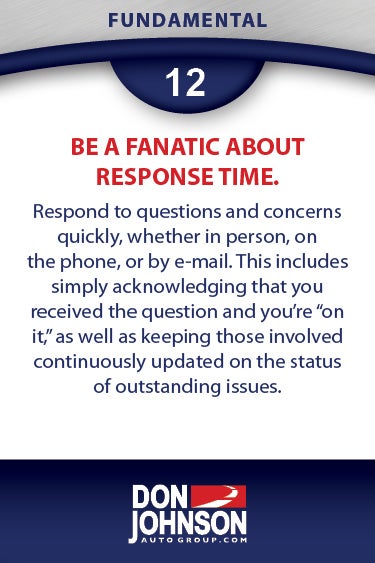 Fundamental 12 - Take Pride In Our Appearance