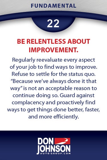 Fundamental 22 - Lead By Example