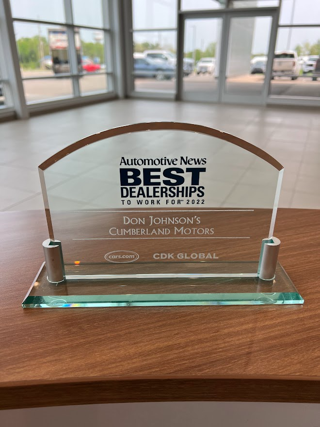 Award - Don Johnson's Cumberland Motors in Cumberland WI