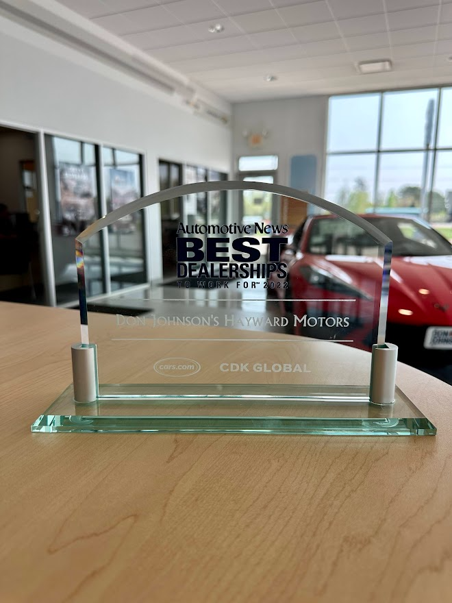 Award - Don Johnson's Cumberland Motors in Cumberland WI